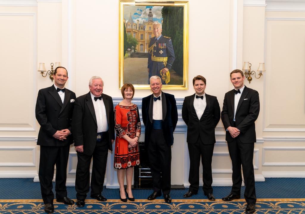 Pictured at the unveiling from L-R RAF Club CEO Miles Pooley, Arts Committee member and former Vice-Chairman Air Cdre Rick Peacock-Edwards, Chairman AM Sue Gray, Club President Sir David Walker, artist Ben Sullivan and Arts Committee member Sqn Ldr James Poynton.